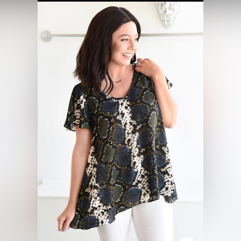 Buddy Love Avril Snakeskin Top